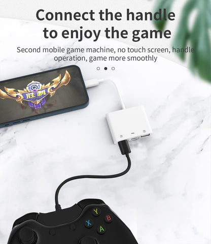 for Apple Certified Lightning Male to USB Female Adapter OTG and Charger Cable for iPhone 14 13 12 pro max 7 8plus for Ipad air A Camera Memory Stick Flash Drive Cord Converter Charging Splitter