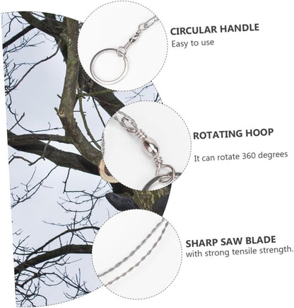 Yardwe 4pcs Survival Chain Saws Portable Outdoor Gear for Camping Hiking and Hunting Lightweight Ergonomic