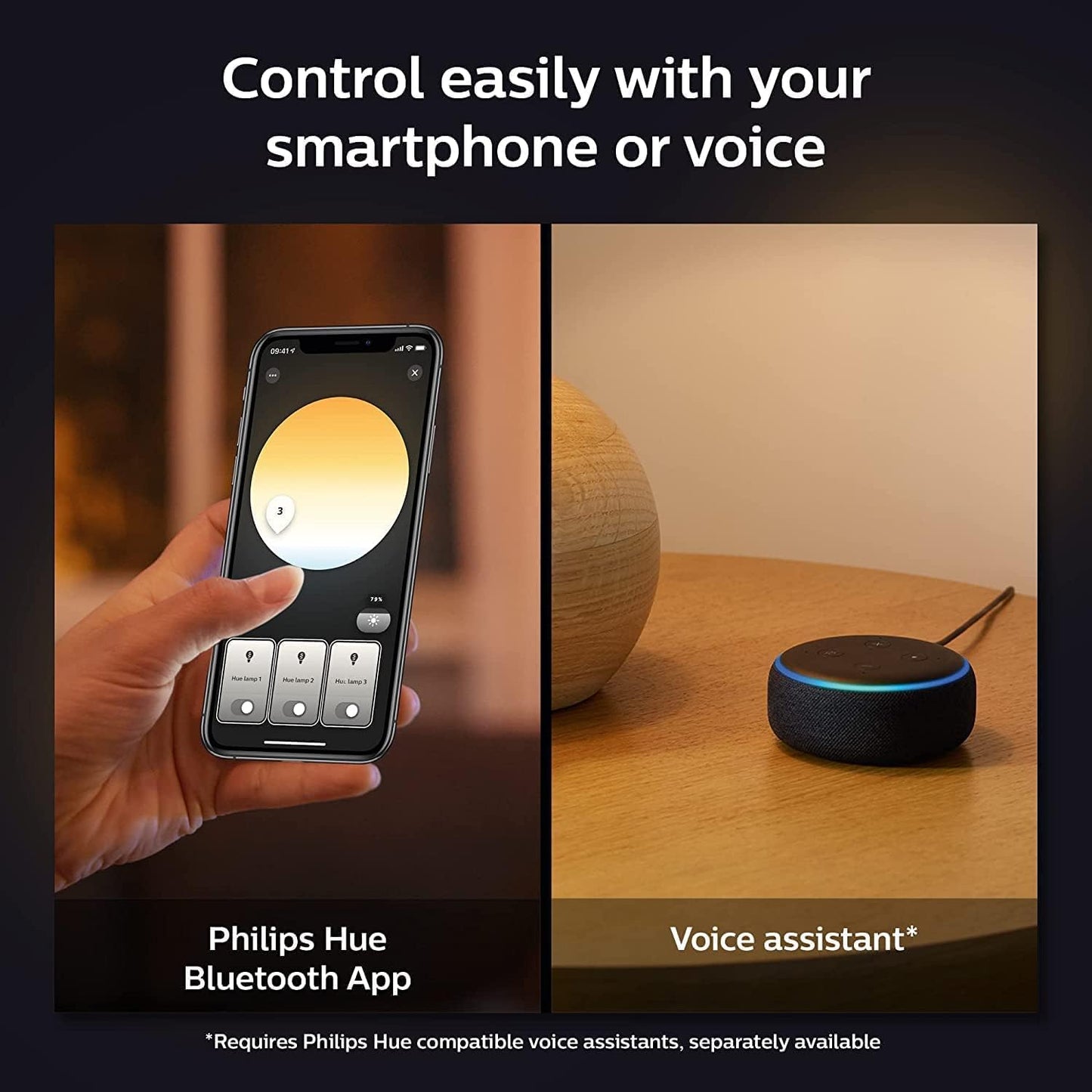 Philips Hue White Ambiance Enrave, Plafoniera Smart, Media, con Bluetooth, 19.2 W, Telecomando Dimmer Switch Inlcuso, Nero