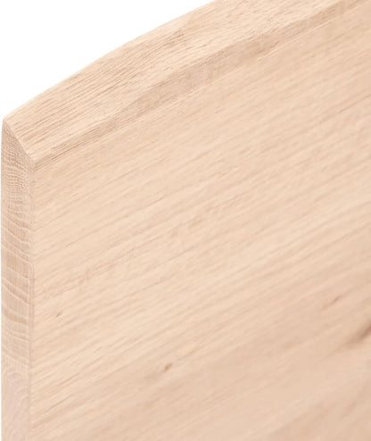 100 x 60 cm Solid Unfinished Oak Tabletop, Live Edge Design, Versatile Replacement for Kitchen Center Table, Dining Table, Desk Surface, Durable and Stylish