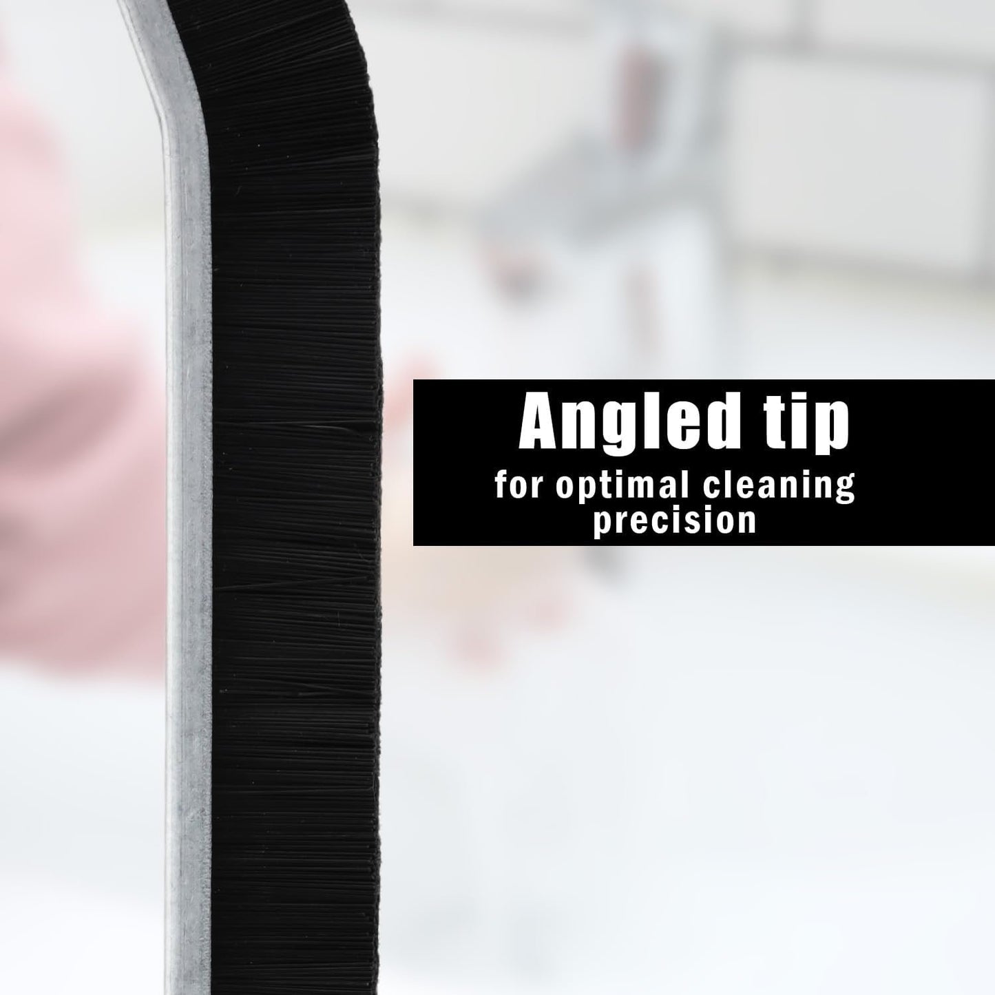 3pcs Gap Cleaning Brush, Hard Bristle Crevice Cleaning Brushes Dead Corners Multifunctional Brushes Clip Brush 2-in-1 Skinny Detail Cleaner for Household Kitchens Bathrooms Showers (Black)