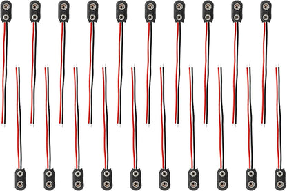 20 Pieces 9V Battery Connector, 9V Connectors with 15 cm Cable, Male to Female Connector, Adapters for DIY Projects, Electronic Tools, Battery Devices, Compatible with Power Bank