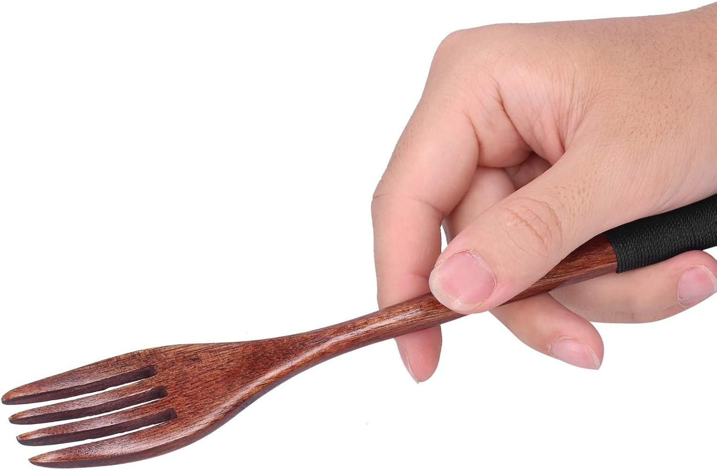 Wooden Utensil Set for Eating, Wooden Spoons Forks Set Wooden Cutlery Set Reusable Tableware Cutlery Set Travel Utensils Japanese Wooden Utensil Set for Office Camping Traveling
