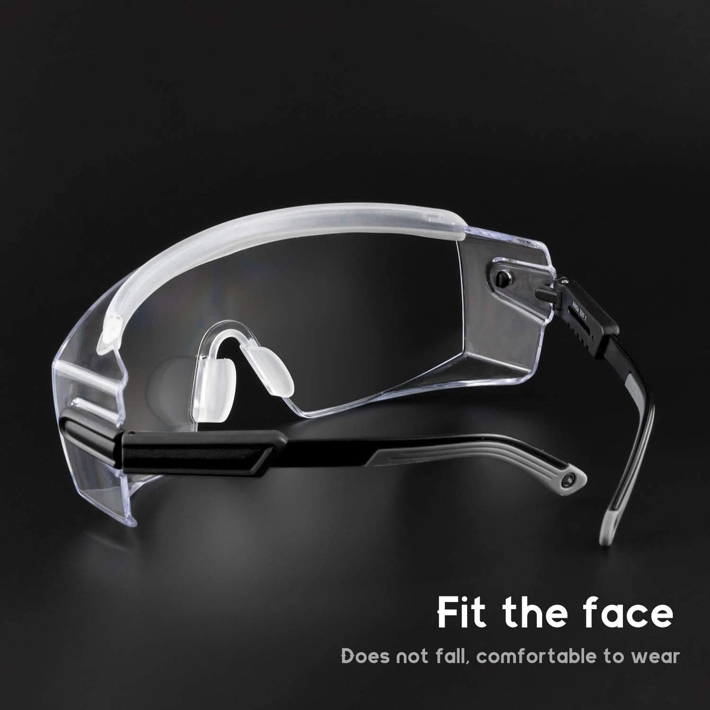 PAERDE Safety Glasses Protective Eyewear Fit over Eyeglasses,Clear Lenses Anti Fog Eye Goggles Protection