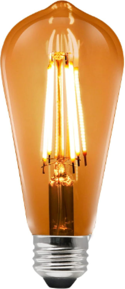 Sylvania WiFi LED Smart ST19 Amber Finish Light Bulb, 3.5W Efficient, for Alexa/Google Assistant, 2000K, No Hub Required - 1 Pack (75802)