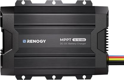 Renogy 40A DC to DC Charger with MPPT, Dual Battery Charger, Solar and Alternator Dual Power Input, for Flooded, Gel, AGM, and Lithium Battery