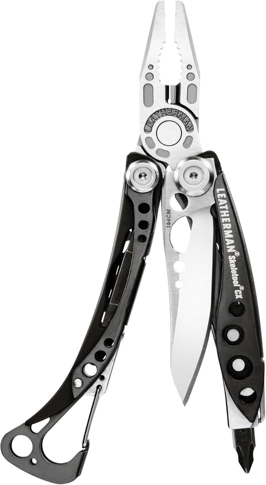 LEATHERMAN, Skeletool, 7-in-1 Lightweight, Minimalist Multi-Tool for Everyday Carry (EDC), Home, Garden & Outdoors, Topographical Print, Stainless Steel