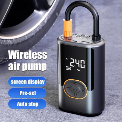 Aircore S1 – Smart Portable Tire Inflator Wireless Wired Power Bank, Equipped with Lighting + SOS Rescue Light Function, Suitable for Cars, Motorcycles, Bicycles (Black)