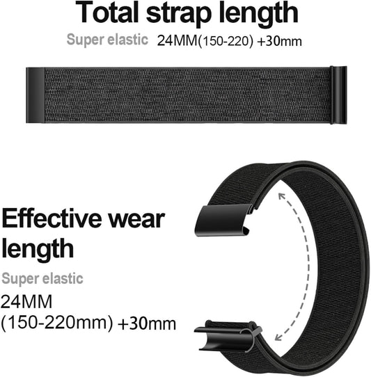 Nylon Bands Compatible with Whoop 4.0 for Women Men, Adjustable Sport Comfort Stretchy Elastic Braided Wristbands for Whoop 4.0 Wearable Health, with U Shapped Connector