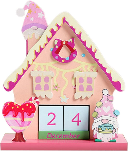 Calendario 'Avvento natalizio, decorazione per il conto alla rovescia dei giorni fino a Natale, decorazione natalizia con gnomo, centrotavola per la casa, per il tavolo, il caminetto