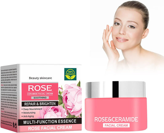 Eazerom 29 Rose Face Cream, Moisturizing, Anti-Aging, Rose Day Cream, Natural Moisturizing Face Moisturizer for Women & Men - Day & Night Face Cream - Anti-Age Cream