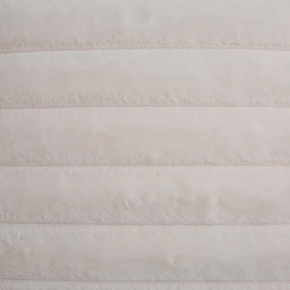 FUTEI Cream White Striped Decorative Throw Pillow Covers 18x18 Inch Set of 2,Square Spring Decorations Couch Pillow Case,Soft Cozy Faux Rabbit Fur & Velvet Back,Modern Home Decor for Bed