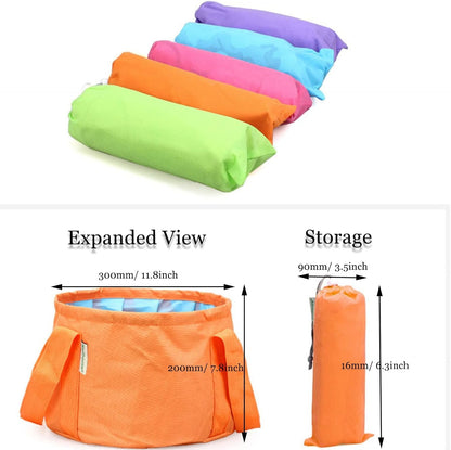 Portable Collapsible Bucket, Outdoor Travel Camping Fishing Folding Water Bucket
