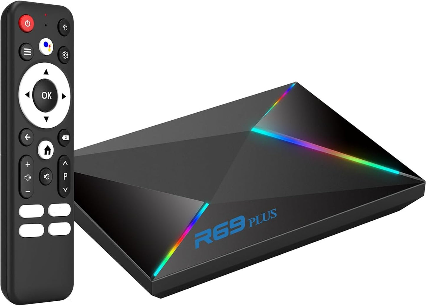 Android 14.0 TV Box, Android TV Box with Octa-core 64-bit CPU 4GB RAM 64GB ROM, 2025 Android Box Support WiFi 6 1000M Ethernet Bluetooth 5.0 USB3.0 4K Resolution HD TV Box for Smart TV