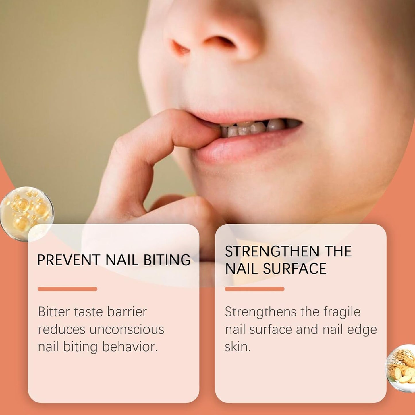 Children Anti Nail Biting, Portable No-Bite Polish, Nail Strengthener Care Oil Thumb Sucking Prevention, 1.42 x 0.71 x 3.27 Inch Hydrating Hand Solution for, Babies