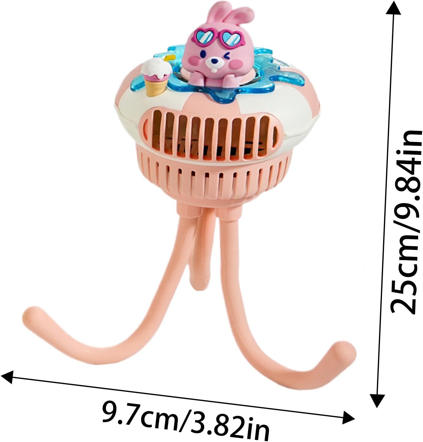 Generico Stroller Fan, Portable Baby Fan, Quiet Travel Gear, 3 Speed Settings, Compact Cooling, Ideal for Outdoor Camping, Car Seat, Crib, Bedroom, Sleeping Time
