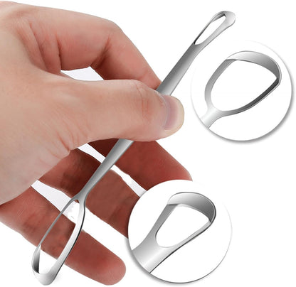 Tongue Scraper, Stainless Steel Fan-Shaped Oral Care Tool, Improve Oral Hygiene with Daily Cleaning, Easy Maintenance Design 6.1 x 1.5 Inches Ideal for Family and Adults