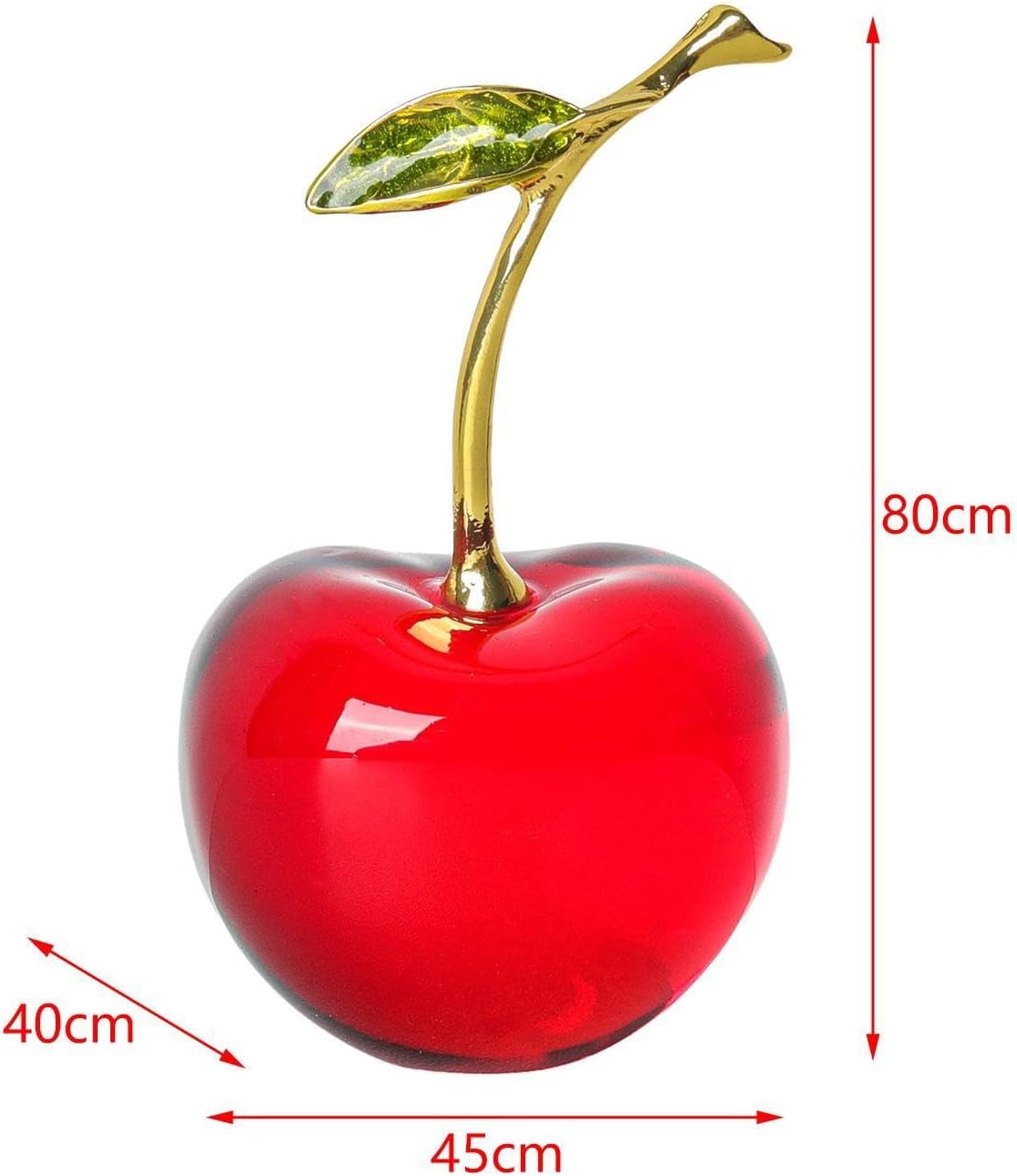 yuksok Fruit Cherry Statue Modern Cherry Figurine Cute Coffee Table Embellishment Tabletop Centerpiece for Car Dashboard Dining Room
