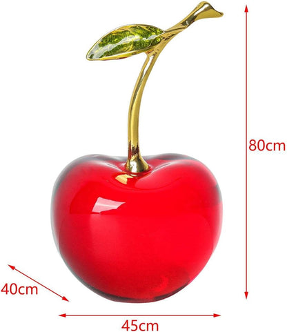 yuksok Fruit Cherry Statue Modern Cherry Figurine Cute Coffee Table Embellishment Tabletop Centerpiece for Car Dashboard Dining Room