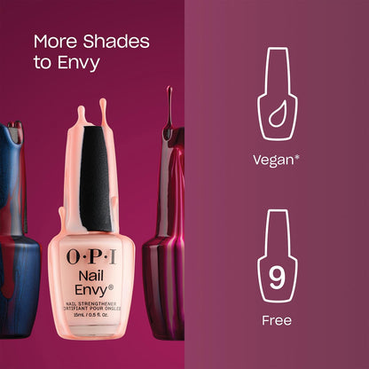 OPI Nail Envy | Tough Luv | Coloured Strengthening Nail Polish | Dark Pearl Red 15ml