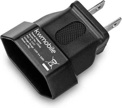 kwmobile 3x Travel Adapter for USA - Plug for USA Canada Mexico for Charging Mobile Phone Tablet PC - Pack of 3 Adapter