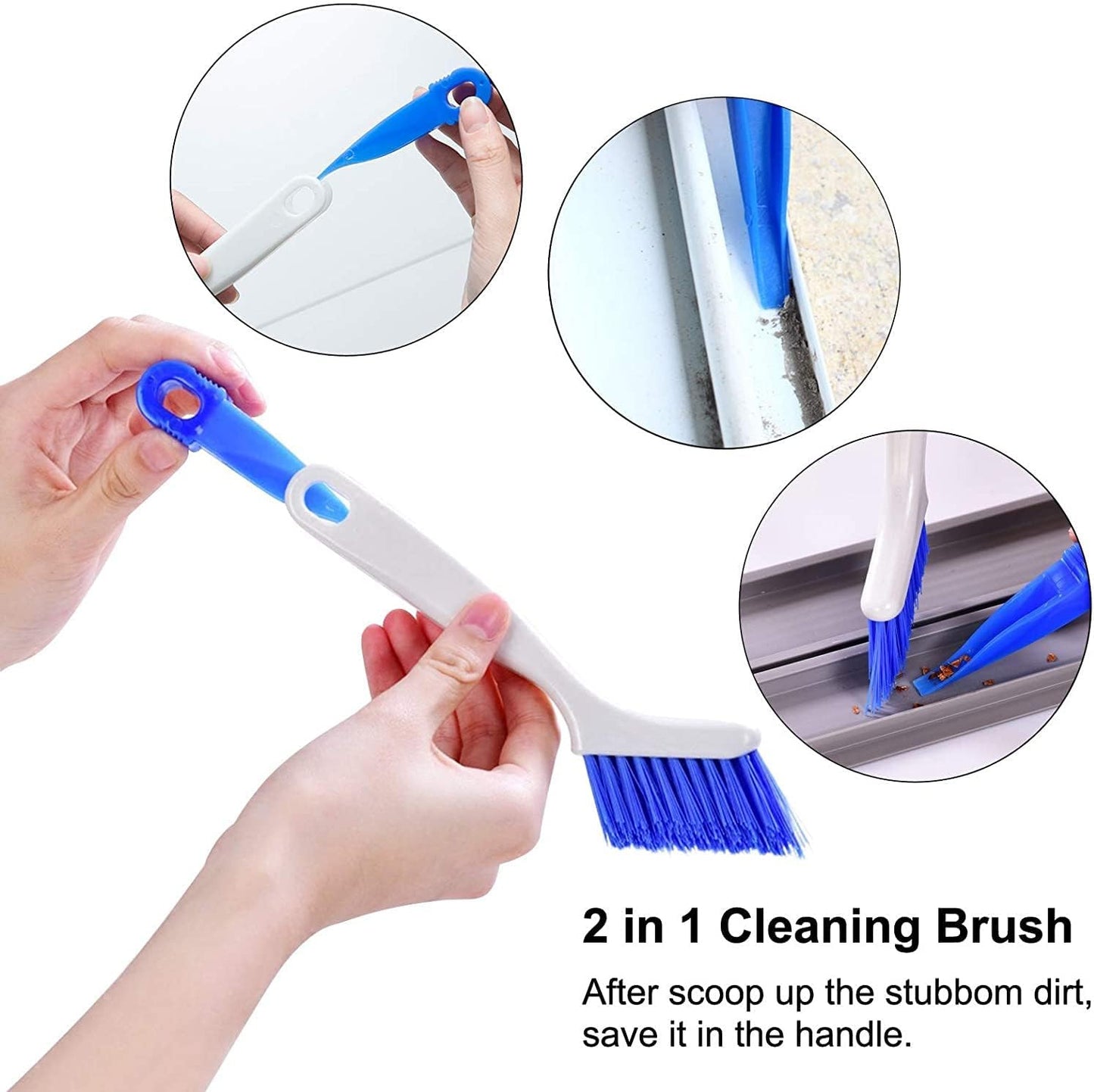 DABOBOTOOL4 Pieces Cleaning Brush Small Scrub Brush for Cleaning Bottle Sink Kitchen Brush, Edge Corner Grout Bathroom Cleaning Brushes, Sliding Door or Window Cleaning Brush
