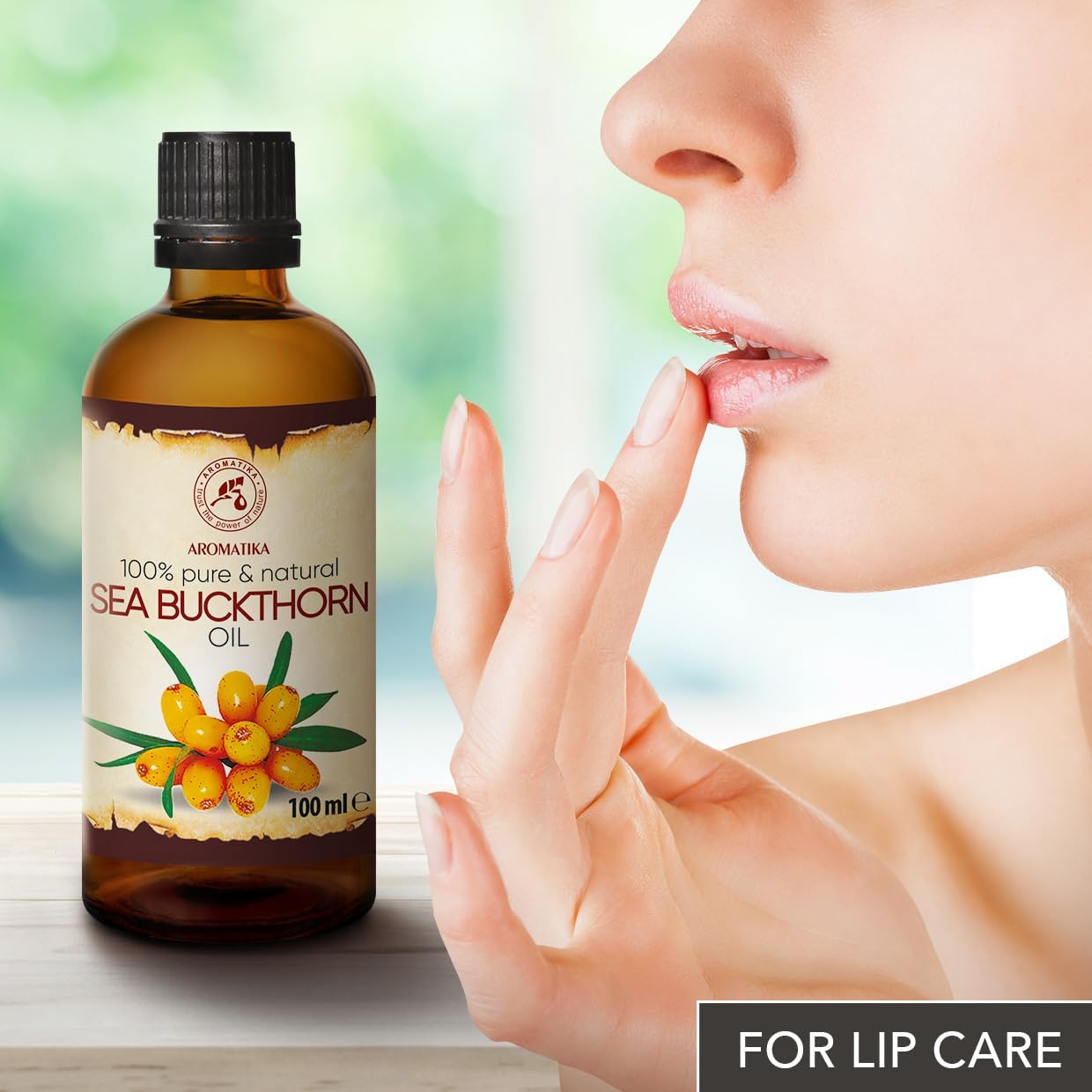 Sea Buckthorn Oil 3.4oz (100ml) - Pure & Natural Base Oil - Hippophae Rhamnoides - Carrier Oil for Hair - Nails - Face & Body - Wellness - Beauty