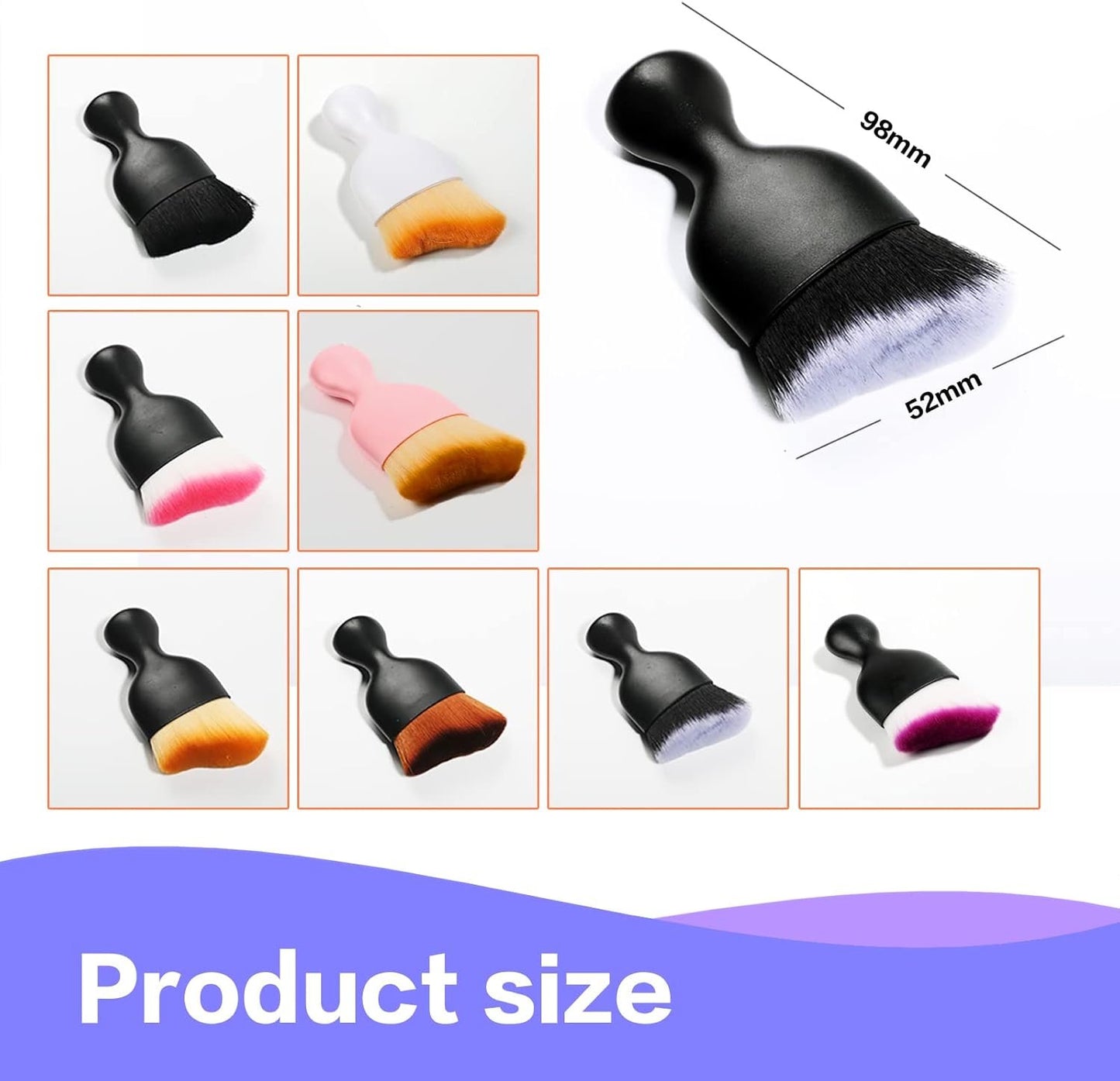 AOCISKA Car Interior Detailing Brush,Soft Bristle Cleaning Brush Car Detailing Brush Dusting Brush,Car Interior Cleaning Tool,Auto Detail Brush Car Dash Duster Brush (Black) (QXS002)