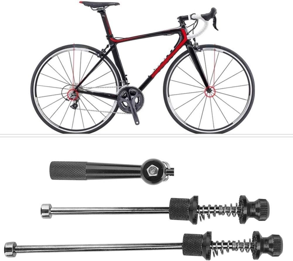 Aluminum Alloy Road Bike Anti Theft Quick Release Skewers Wheels Locking Security