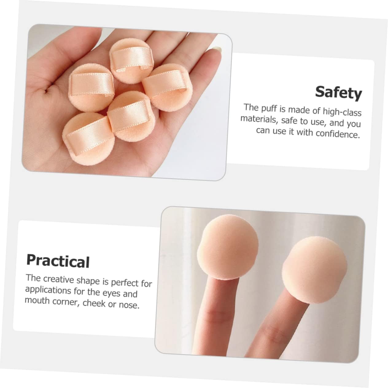 ERINGOGO 5 Pieces Mini Puff Powder for Women Travel Makeup Accessories for Foundation and Finishing Powder