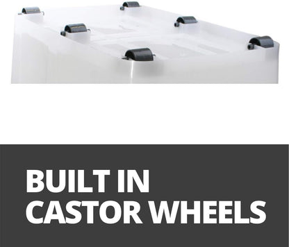 5 x HEAVY DUTY UTILITY STORAGE BINS 55L Stackable Plastic Storage Tub Container Clear Large Storage Box Tote Bin Boxes Bins With Durable Clip on Lid