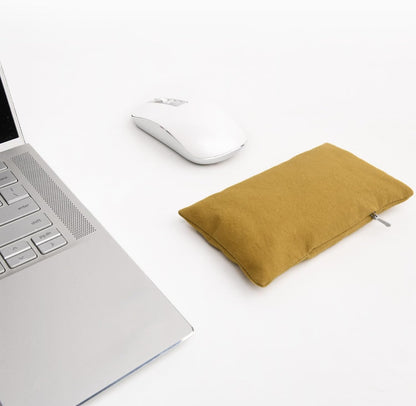 CandoCraft Ergonomic Mouse Wrist Rest Bean Bag, Carpal Tunnel Mouse Support Pad Filled Ergo Beads for Computer, Laptop, PC Gaming (Yellow)