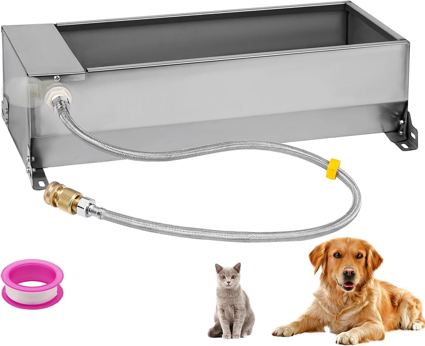PAULOZYN Portable Livestock Automatic Waterer, Heavy-Duty Large Capacity Automatic Livestock Waterer, 7.5L, Suitable for Horse, Goat, Pig, Dog, Sheep