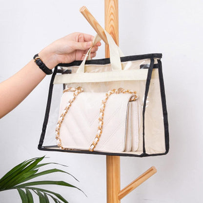 Clear Purse Protector Bag | Purse Storage Bag Organization for Hanging Closet with Zipper and Handle - Dust Bags for Wall Hanging, Purse Storage Organizer for Closet Pochy