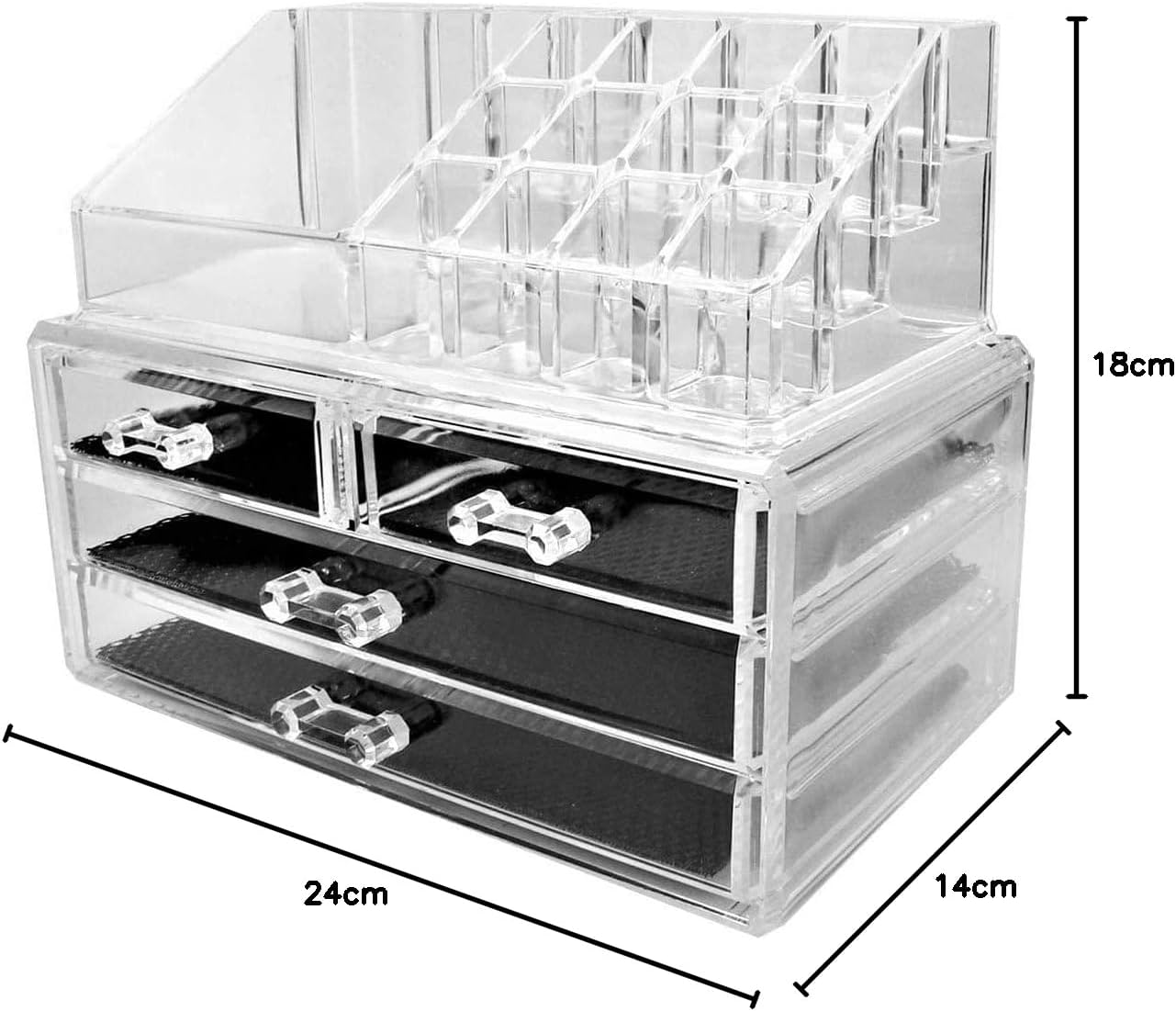 Cosmetic Makeup Cosmetic Makeup Storage Box with 4 Drawers in Acrylic