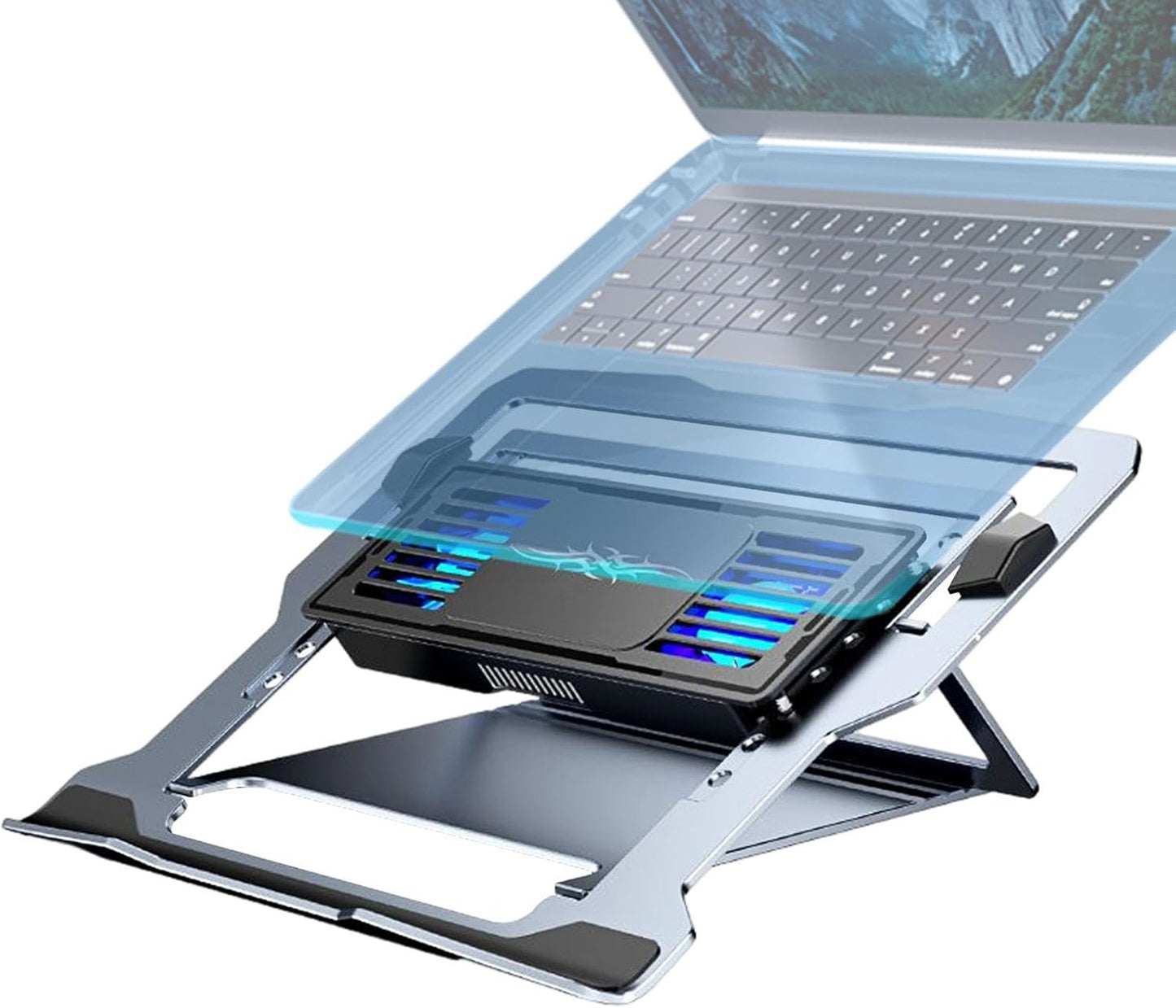 Desk Laptop Cooling Pad - Desk Adjustable Stand Cooling Laptop Pad | Rechargeable Cooler Ergonomic Notebook Support Tabletop Riser for Boyfriend, Girlfriend