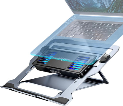 Desk Laptop Cooling Pad - Desk Adjustable Stand Cooling Laptop Pad | Rechargeable Cooler Ergonomic Notebook Support Tabletop Riser for Boyfriend, Girlfriend