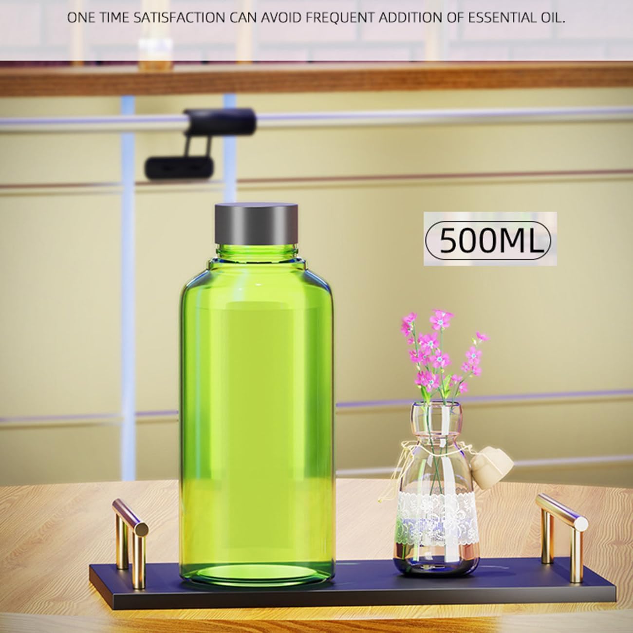 Commercial Scent Air Machine, Waterless Condensation Nebulization, 1500 SQSF Coverage Scent Oil Diffuser, 500ml Aroma Diffuser with Bluetooths and App Control,Hotel Scent Diffuser Black