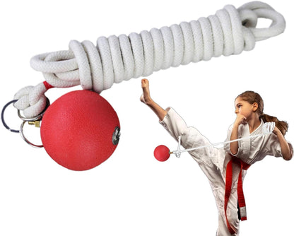 Rope Dart Hammer, Rubber Throw Trainer, 137.8in Practice Martial Tool, Soft User Friendly Equipment, Traditional Chinese Workout Gear for Muscle, Building, Exercise Use