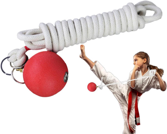 Rope Dart Hammer, Rubber Throw Trainer, 137.8in Practice Martial Tool, Soft User Friendly Equipment, Traditional Chinese Workout Gear for Muscle, Building, Exercise Use