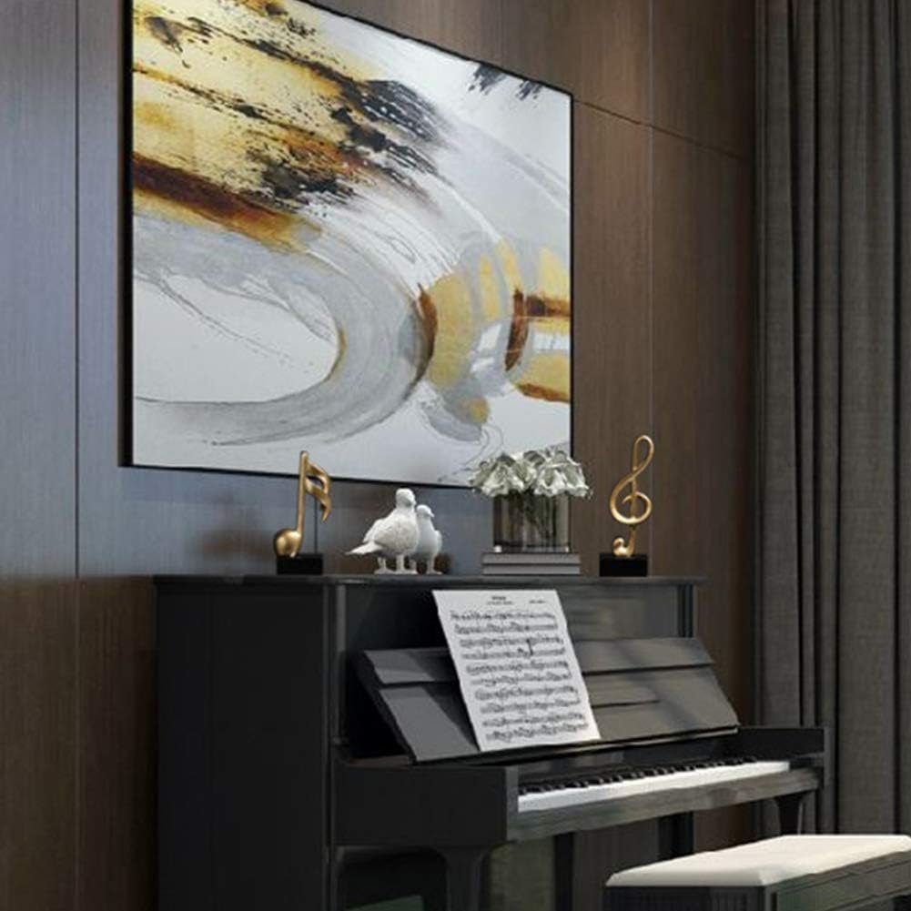 3pcs Music Note Statue - Golden Resin Musical Decor for Home, Piano Present & Souvenirs