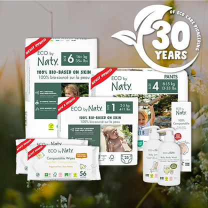 Eco by Naty Flushable Baby Wipes - Compostable and Plant-Based Wipes, Chemical-Free and Hypoallergenic Baby Wipes Safe for Baby Sensitive Skin (672 Count - 12 packs of 56)