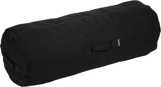 Deluxe Duffel Bag w/Zipper, Black - 42"X15"X15"
