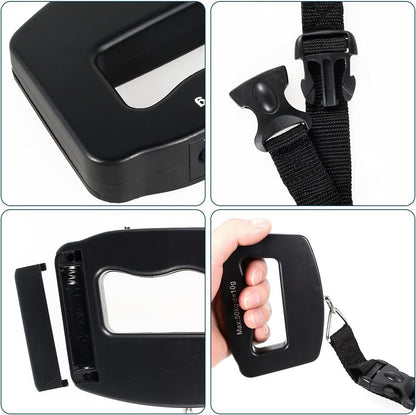Digital Luggage Scales, 50kg/110lb Electronic Hanging Scales, Portable Digital Luggage Scale with Backlight Digital Display Travel, Handheld Style Suitcase Scales with Hook for Travel Outdoor Home Use
