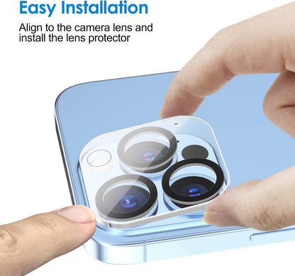 JETech Camera Lens Protector for iPhone 13 Pro Max 6.7-Inch and iPhone 13 Pro 6.1-Inch, 9H Tempered Glass, HD Clear, Anti-Scratch, Case Friendly, Does Not Affect Night Shots, 3-Pack
