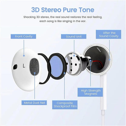 2 Pack Apple Earbuds/Headphones/Earphones with 3.5mm Wired Earbuds [Apple MFi Certified] Built-in Microphone&Volume Control Compatible with iPhone,lPad,lPod,PC,MP3/4,Android Most 3.5mm Audio Devices