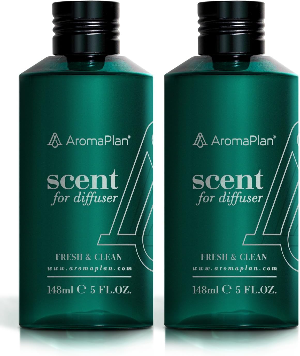 Aromaplan Scents, Clean Smelling Essential Oils, Fresh & Clean 5 Fl Oz (2 Pack)-Fresh Scent Essential Oil for Diffuser, USA Fragrance, Bigger Bottle, Bolder Aroma & Longer Lasting