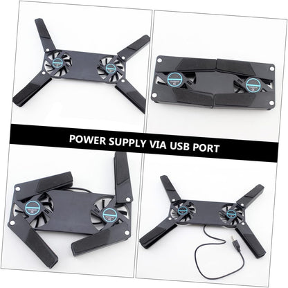 Hoement 2sets Lightweight Laptop Cooling Pad Dual Fans Laptop Cooler Anti-Slip and Quiet for Business 2pcs*2