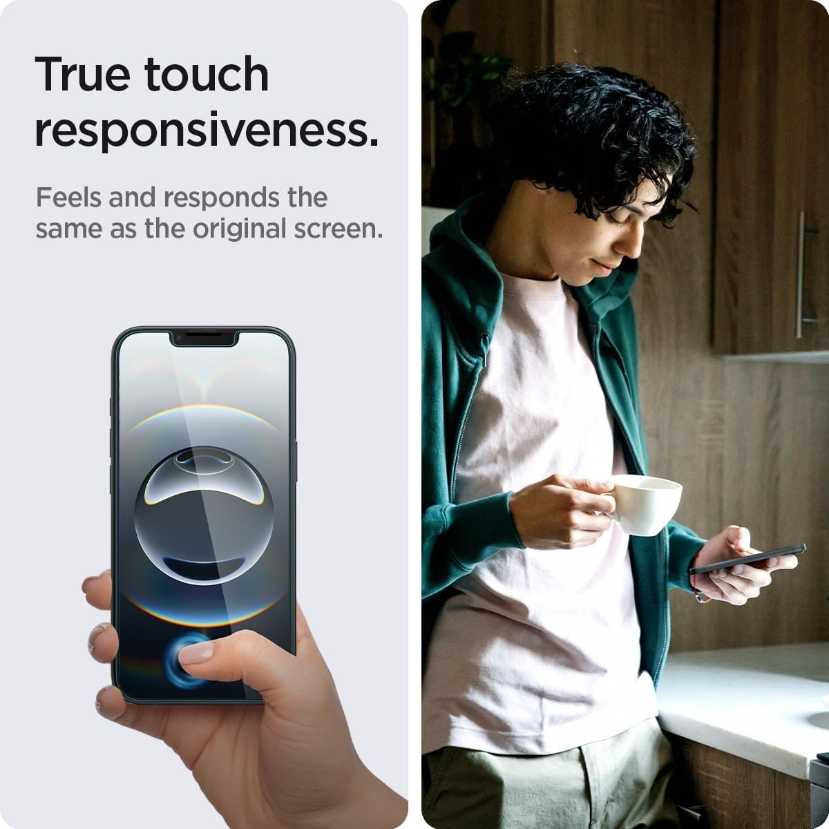 Spigen Tempered Glass Screen Protector [GlasTR EZ FIT] designed for iPhone 16e / iPhone 14 / iPhone 13 Pro/iPhone 13 [2 Pack]