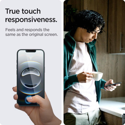 Spigen Tempered Glass Screen Protector [GlasTR EZ FIT] designed for iPhone 16e / iPhone 14 / iPhone 13 Pro/iPhone 13 [2 Pack]